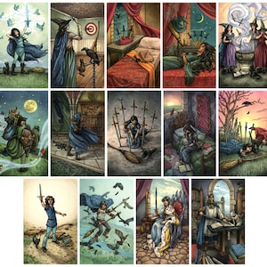 Prints - Everyday Witch Tarot - Choose from Suit of Swords