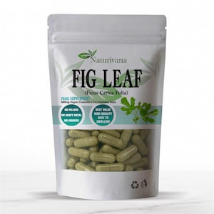 Fikonbladskapslar 500 mg, Ficus Carica Folia-extrakt Ekologiskt veganskt kosttillskott