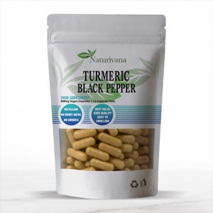 Biologische kurkuma-zwarte peper capsules – 500 mg veganistisch supplement, zonder vulstoffen