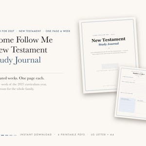 2027 New Testament Study Journal: Dated Weekly Pages, Family Discussion (Digital Download) image 1