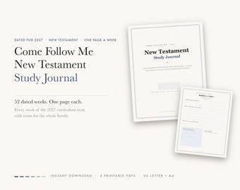 2027 New Testament Study Journal: Dated Weekly Pages, Family Discussion (Digital Download)