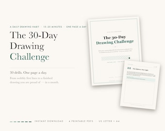 30-Day Drawing Challenge: Beginner Art Practice (Digital Download)