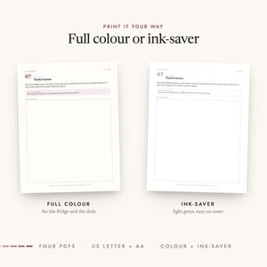Full-colour and ink-saver editions, in US Letter and A4