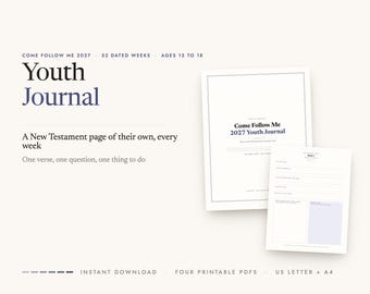 Come Follow Me 2027 Youth Journal: New Testament, Teen Scripture Study (Digital Download)
