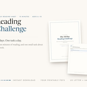 Reading Challenge printable — cover and a sample page