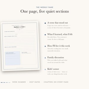 2027 New Testament Study Journal: Dated Weekly Pages, Family Discussion (Digital Download) image 3