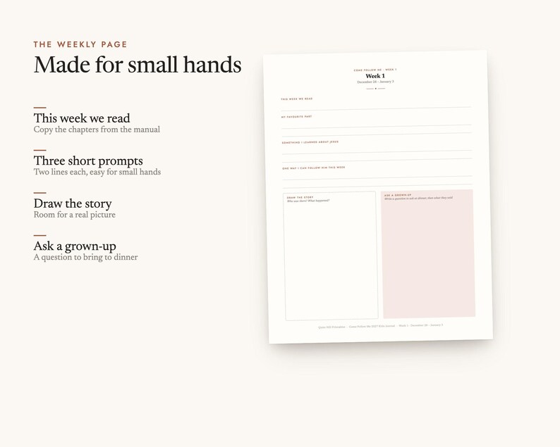 Made for small hands: This week we read, Three short prompts, Draw the story, Ask a grown-up