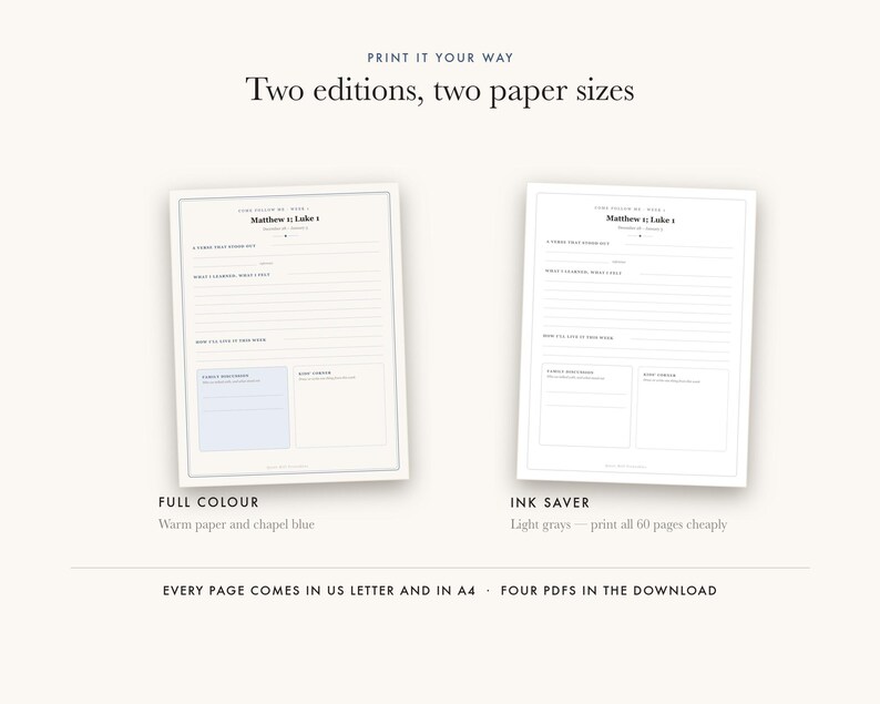2027 New Testament Study Journal: Dated Weekly Pages, Family Discussion (Digital Download) image 7