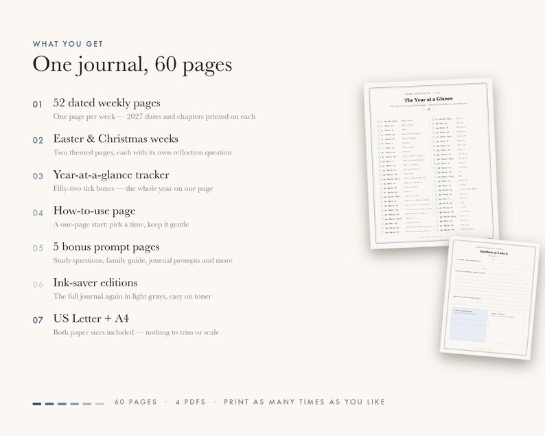 2027 New Testament Study Journal: Dated Weekly Pages, Family Discussion (Digital Download) image 2