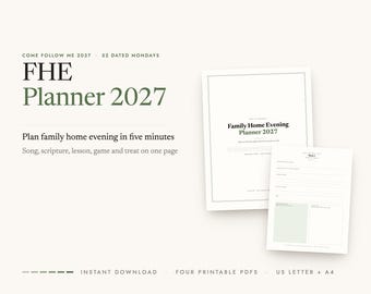 Planificador de actividades nocturnas familiares 2027: Ven, sígueme, plan de lecciones semanales (descarga digital)