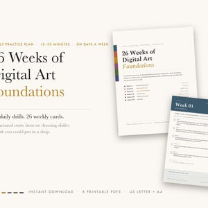 26-Week Digital Art Foundations Course: Structured Drawing Practice (Digital Download) image 1