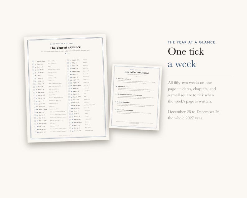 2027 New Testament Study Journal: Dated Weekly Pages, Family Discussion (Digital Download) image 4