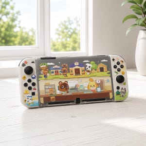 Étui Animal Crossing pour Nintendo Switch 2, coque rigide kawaii, étui de protection OLED mignon, coque givrée pour console, cadeau pour gamers