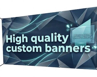 Custom Vinyl Banner, Full Color, Advertising, Event, Business, Weather-Resistant, Grommets, Banner Stands