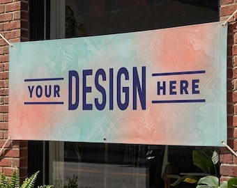 Smooth Matte Custom Banner, Full Color Printing, Business Advertising (Banner Stand)