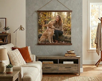 Personalized Hanging Canvas Print, Wall Art, Barn Wood
