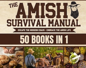 De Amish Survival Manual – 50 boeken in 1 | Fysiek paperbackboek | Homesteading, zelfvoorziening