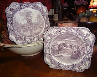 Purple Transferware Etsy