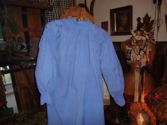 Antique French Linen and Hemp Robin's Egg Blue Fa… - image 7