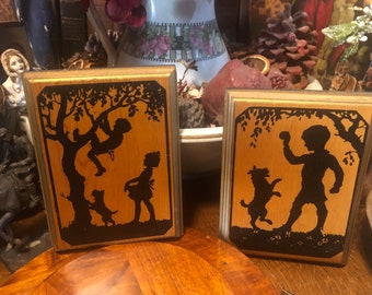 WOOD STENCIL SILHOUETTE’S Hand Painted Folk Art