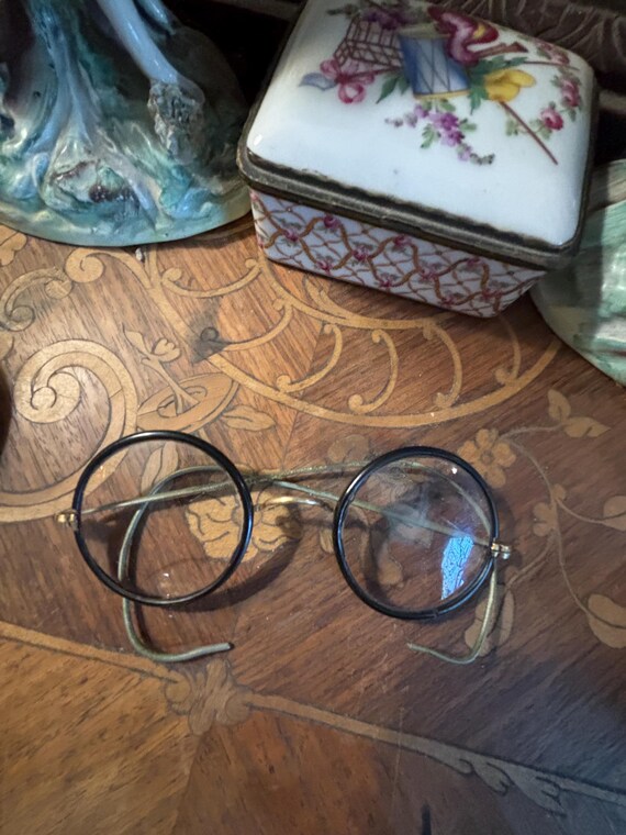 Antique Faux Tortoise Wire Rim Reading Glasses - Gem
