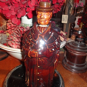 English Gentleman Vintage Anthropomorphic Liqueur Bottle - Ceramic Figurine Bottle