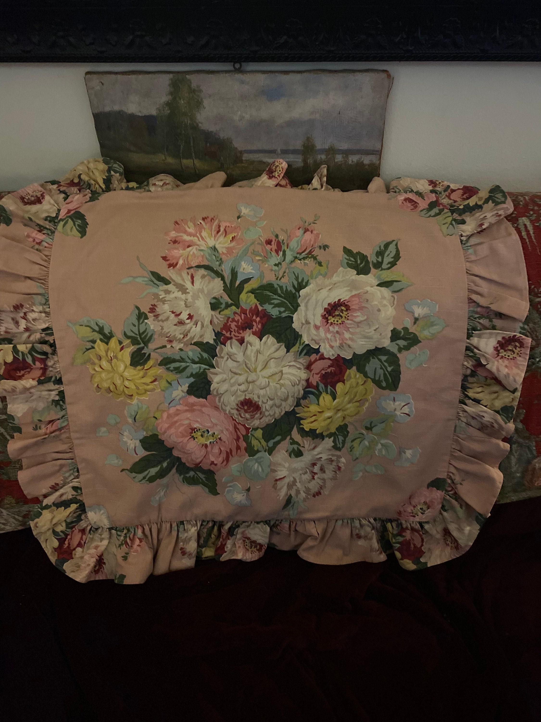 RARE RALPH LAUREN Retired 1990’s Cynthia Cotton Euro Sham - texture is like linen