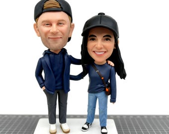 Custom Couple Bobbleheads, Personalized Bobbleheads, Custom Couple 3D Figurines, Anniversary Gifts, Birthday Gifts
