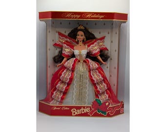 1997 Mattel Barbie Special Edition Happy Holidays Collector 12"-pop