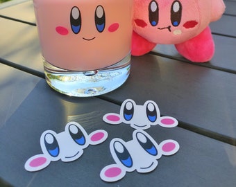 Set of 3 Kirby Face Sticker Transparent