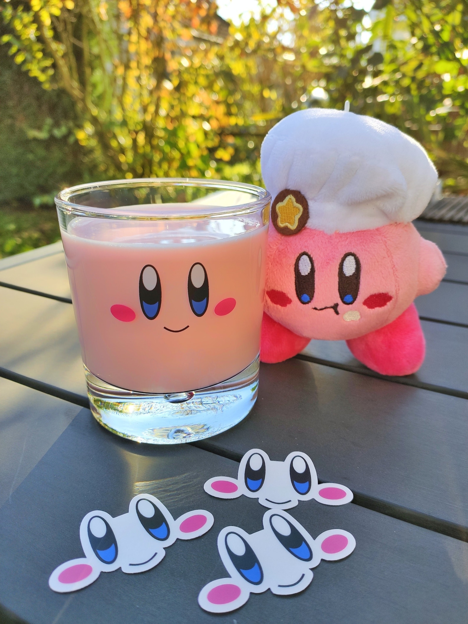 Set of 3 Kirby Face Sticker Transparent - Etsy