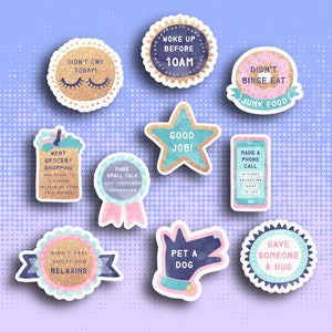 Adulting Reward Sticker Pack (2) - Anxiety Sticker Pack