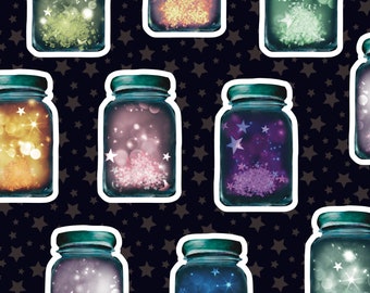 Magic Stardust Sticker Set - Cottage Core Stickers - Fairy Fantasy Potion Stickers