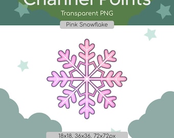 Pink Snowflake Channel Points Badge | Twitch Badge Set | Instant Digital Download