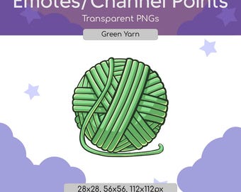 Puntos del canal de Twitch de Green Yarn Ball, Recompensas Kawaii para transmisiones (Descarga digital)
