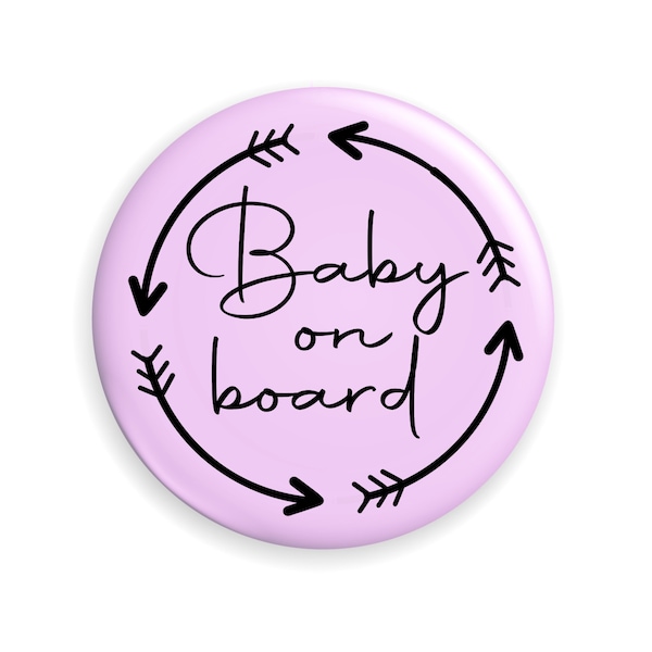 Baby on Board Button Badge - Pregnancy Announcement - Baby Shower Gift