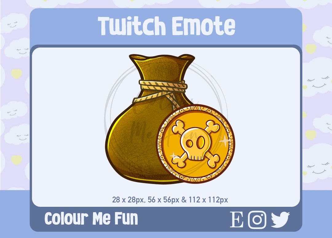 Money Bag Twitch Emote Twitch Emotes Discord Emotes Streamer Streaming