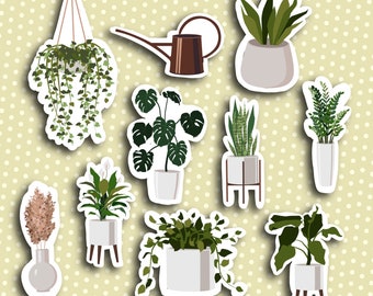 Plant Sticker Set - Bohemian Plant Stickers
