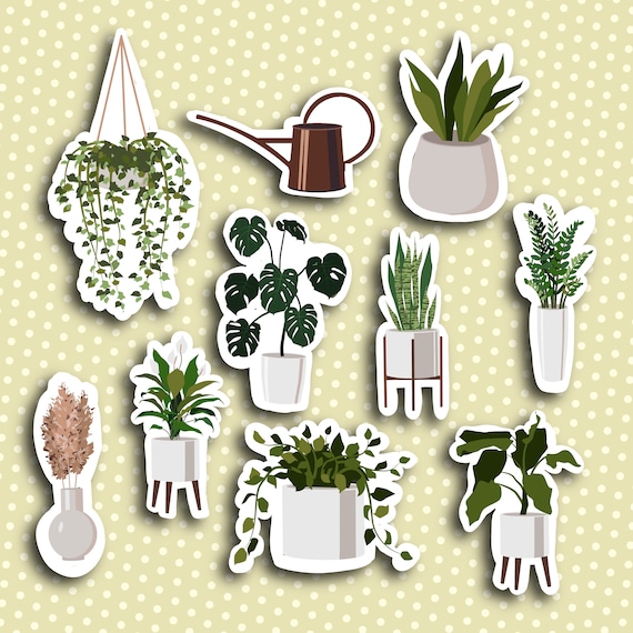 Plant Sticker Set - Bohemian Plant Stickers