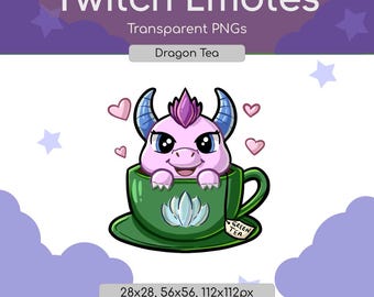 Dragon Tea Twitch Emote - Digital Download