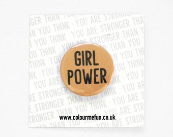 Girl Power Button Badge - 25mm