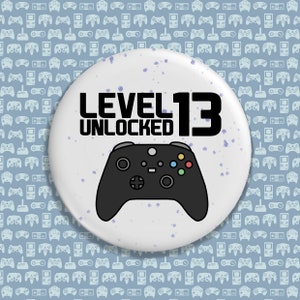 Personalised Gamer Birthday Button Badge