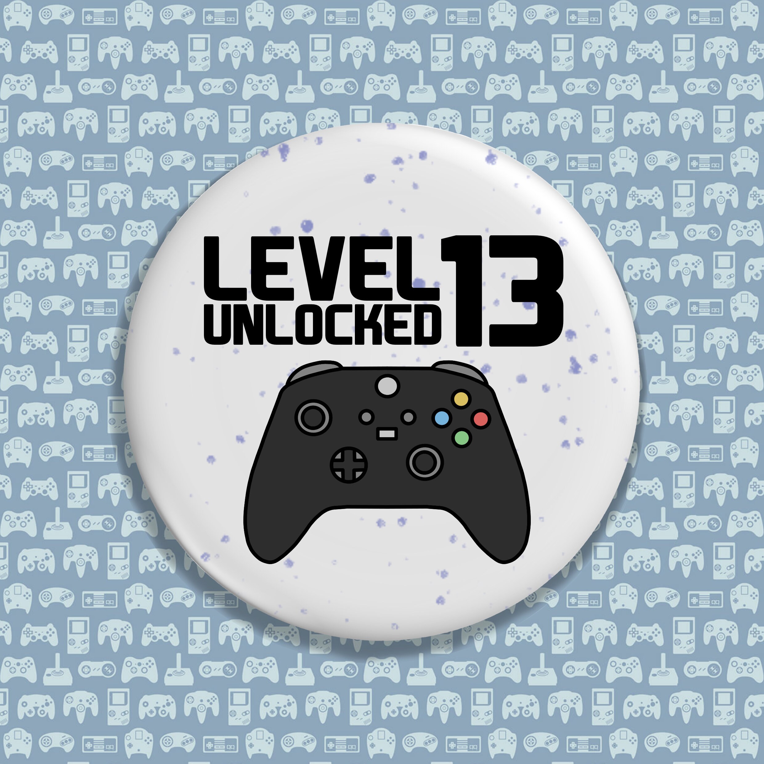 Personalised happy birthday badge add name age him her 58mm badge gamer Personalised happy birthday badge add name age him her 58mm badge gamer