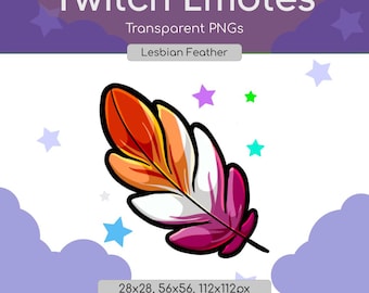 Lesbian Pride Feather Emote | LGBTQ+ Stream Asset (Digital Download)