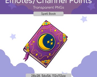 Insignia de puntos del canal de Twitch "Libro de hechizos morado" (descarga digital)