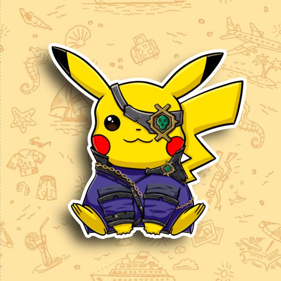 ピカチュウ海賊ポケモンビニールステッカー - Etsy 日本