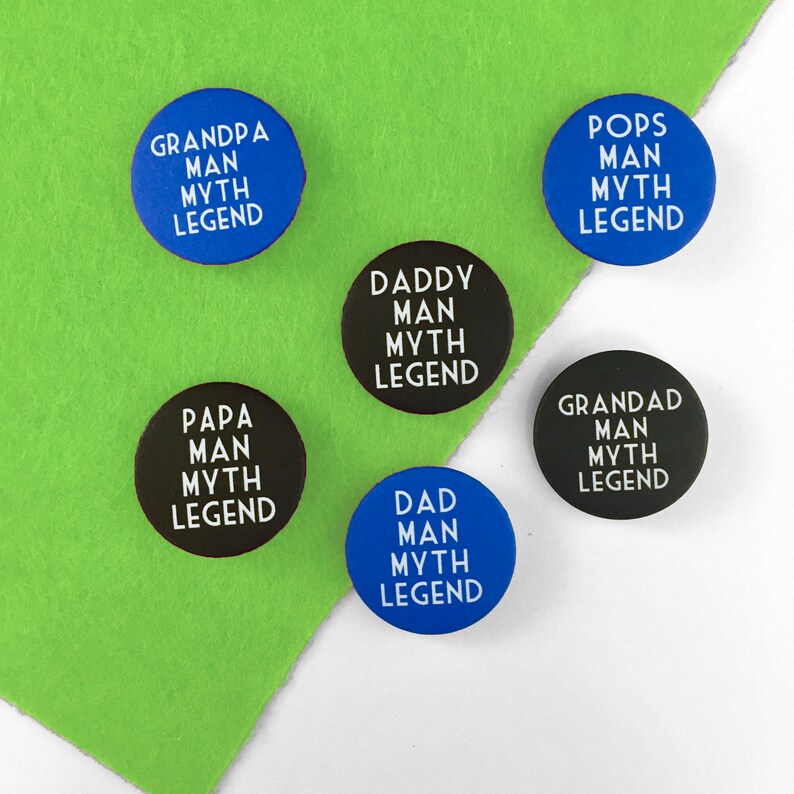 Man Myth Legend Pin Dad Gift Dad Birthday Gift Dad Fathers Etsy