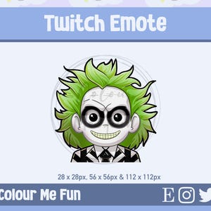Chibi Beetlejuice Twitch Emote – It's Show Time - Unleash the Ghost with the Most