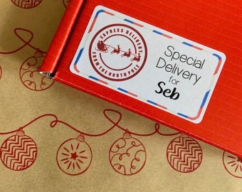 Personalised Christmas Special Delivery Stickers