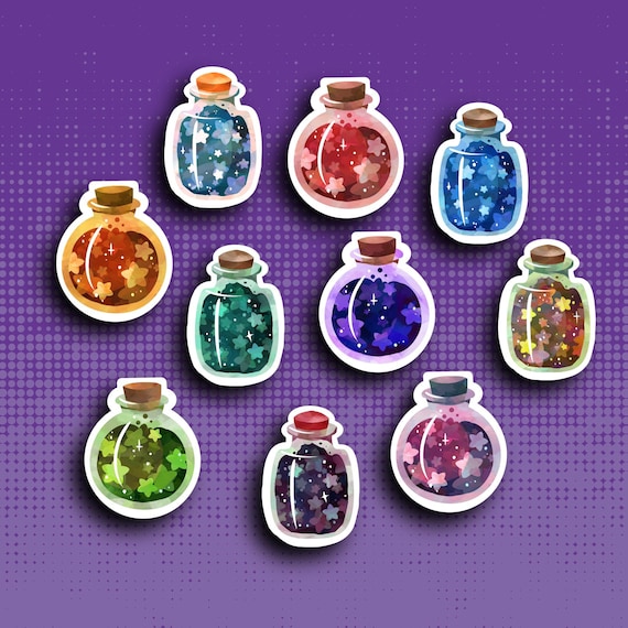 Sparkly Magic Potion Sticker Set